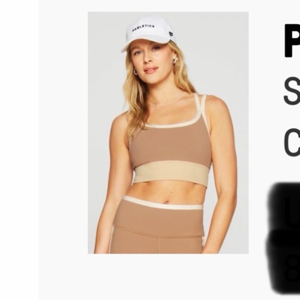 Fabletics Mocha Latte and Champagne Bra